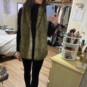 Charming Charlie faux fur vest!